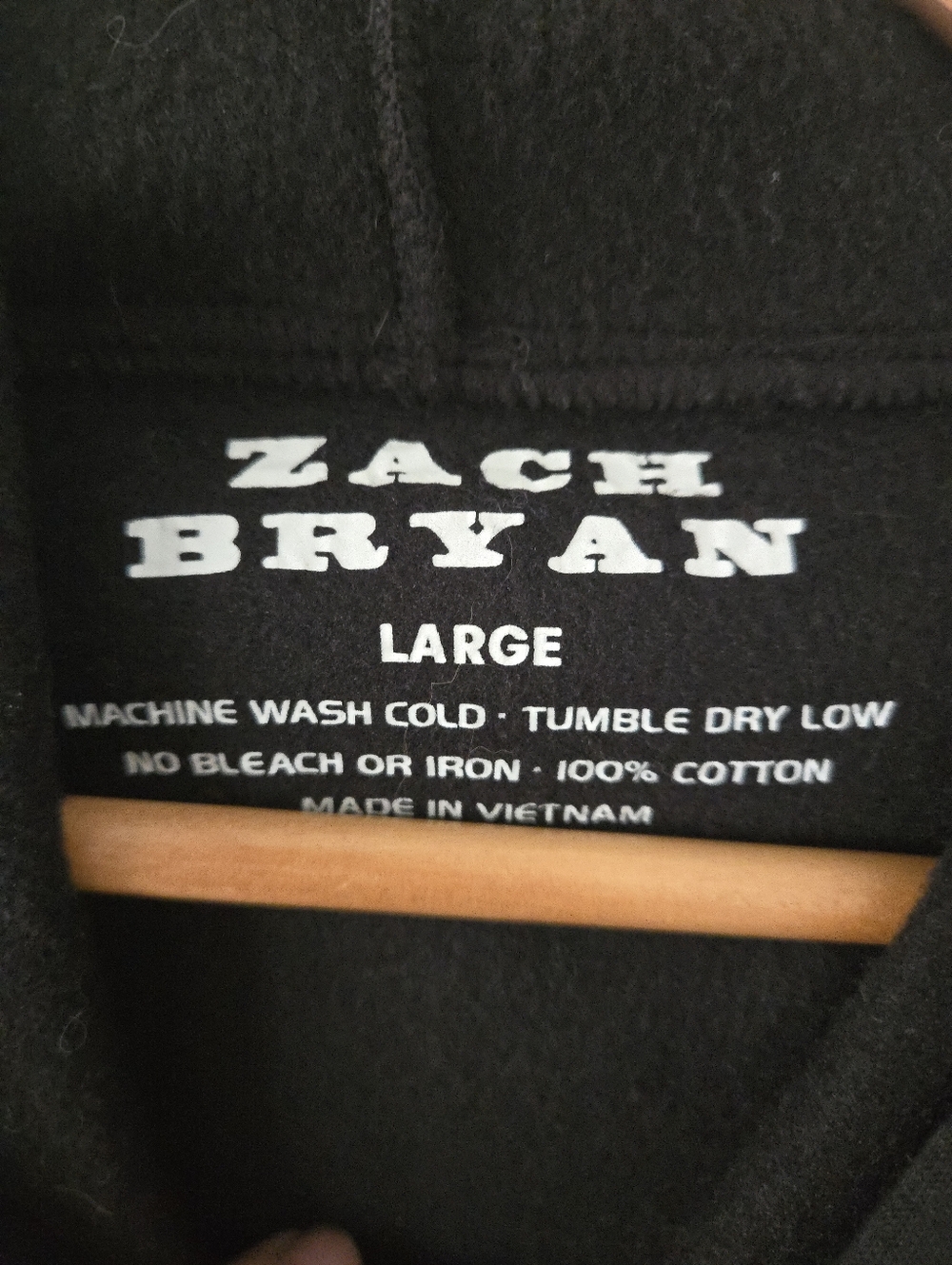 Zach Bryan American Heartbreak Official Tour Merch Womens Large Hoodie Black - Picture 3 of 6
